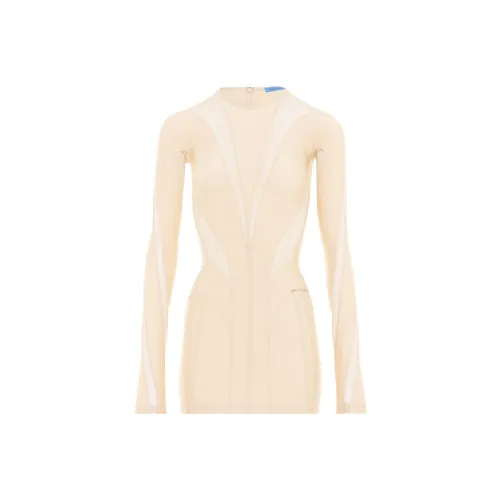 Mugler Long-Sleeved Dresses Women's Nude Pink