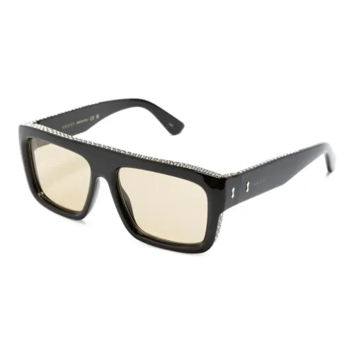 GUCCI Eyewear Logo-engraved Rectangle-frame Sunglasses