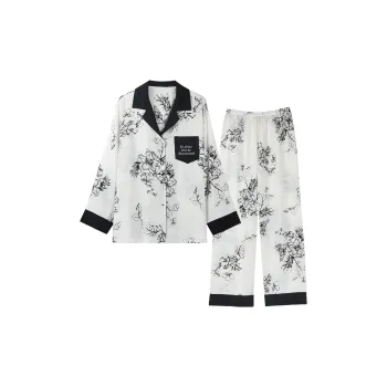 IIZZINI Scenario Pajama Set Women's Black White