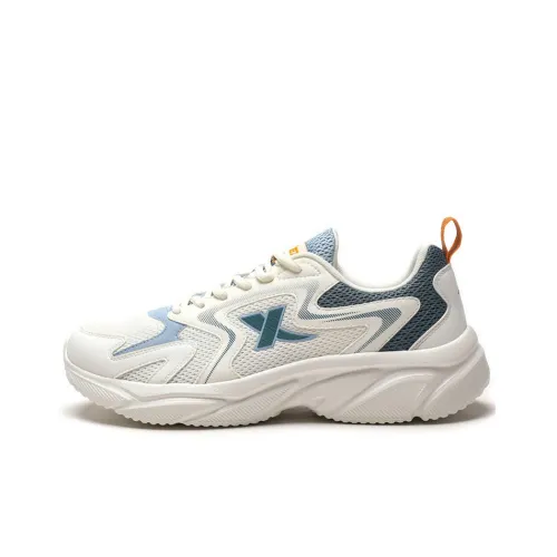 XTEP Running Shoes Men Low-Top Sail White/Twilight Mist Blue/Evening Mist Blue