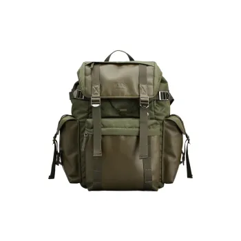 TOD'S Fabric With Leather Backpack Medium Size Men's Green