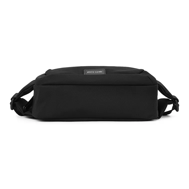 PIERRE CARDIN Fabric Messenger Bag, Crossbody Bag, Shoulder Bag Small Size Men's Black-3