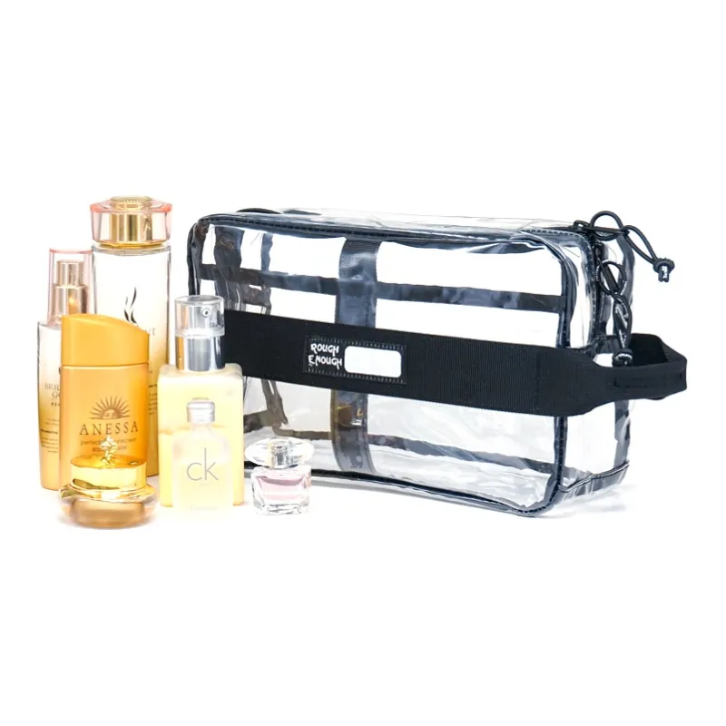 Rough Enough PVC Makeup Bag Storage Toiletry Bag Unisex Transparent-3