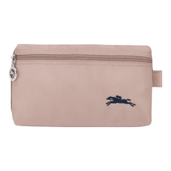 LONGCHAMP Le Pliage Club Nylon With Leather Trim Clutch Women's Pink