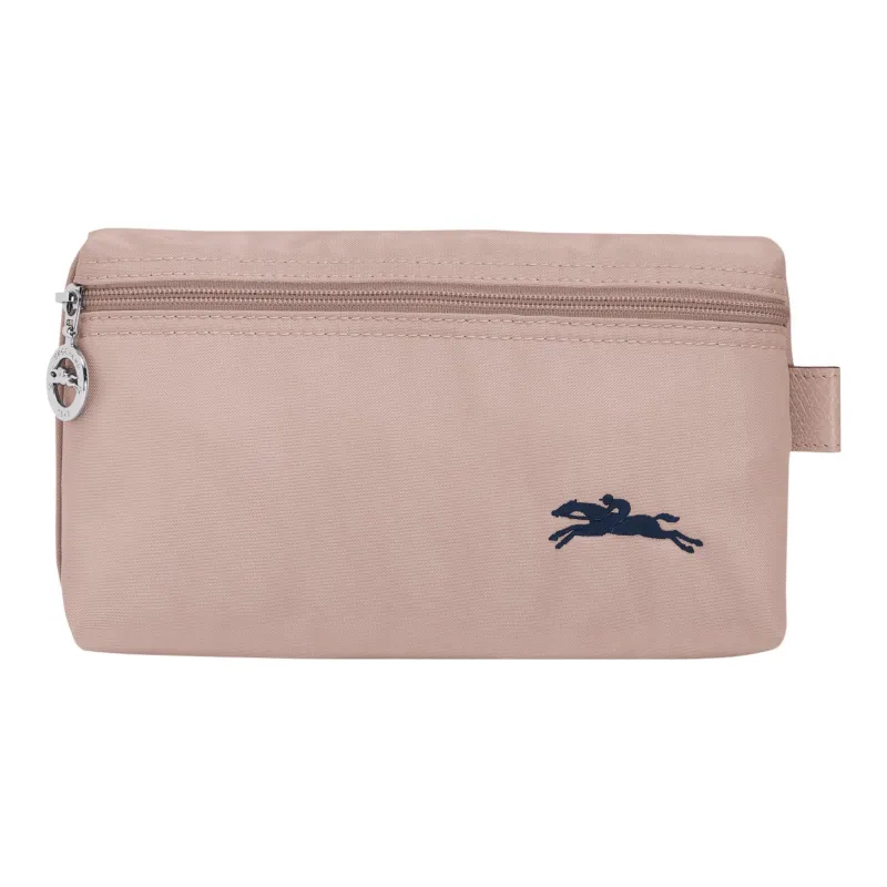 LONGCHAMP Le Pliage Club Nylon With Leather Trim Clutch Women's Pink-0