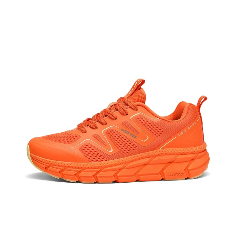 LOTTO Slip Resistant Low Top Marathon Running Shoes Men's Neon Orange/Neon Yellow-0