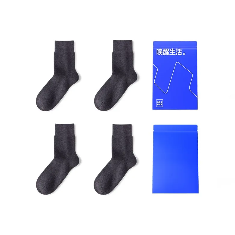 HLA Men Mid Calf Socks-16