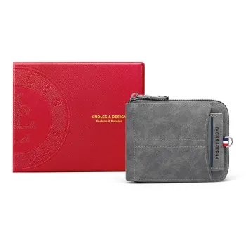 CNOLES Synthetic Leather Coin Purse, Wallet, Card Holder, Wallet Men's Dreamy Gray