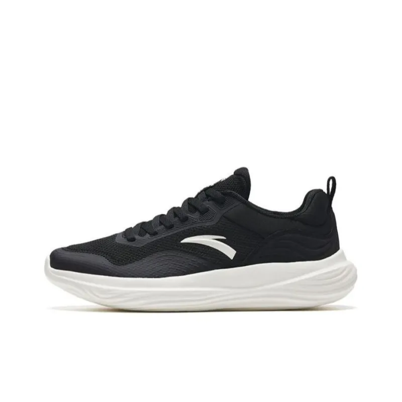 Anta Anti Slip Wear Resistant Low Top Training Shoes Men's Black White-0