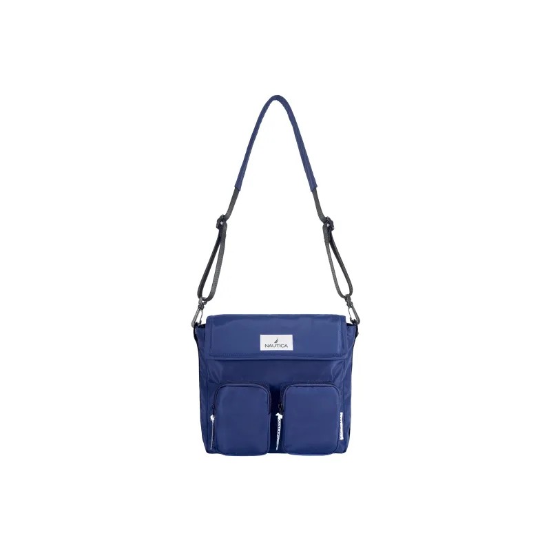 NAUTICA Nylon Shoulder Bag Crossbody Bag Regular Unisex Black/Royal Blue-7