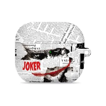 LANGOU Compatible With AirPods 1/2/3/4/Pro/Pro 2 PC Matte Newspaper Joker Headphone Cases
