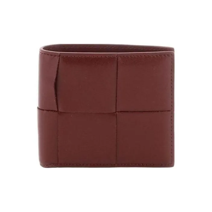 Bottega Veneta Calfskin Wallet Regular Men's Red-0