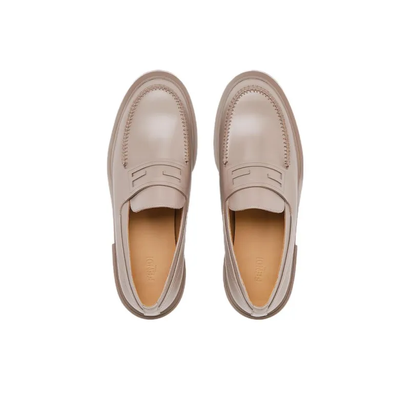 FENDI Loafers Men Gray-4