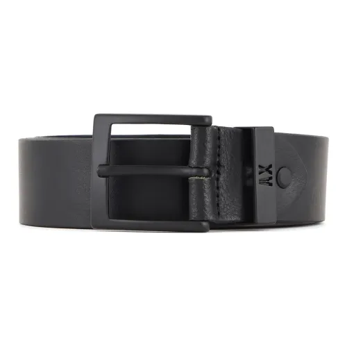 ARMANI EXCHANGE Leather Belts Unisex Black