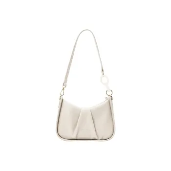 SEM/R PU Shoulder Bag Small Size Women's Ecru/Custard/Coffee/Pink/Gray Blue