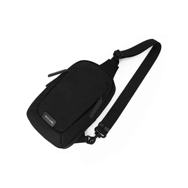 PIERRE CARDIN Fabric Crossbody Messenger Bag Sling Bag Trumpets Men's Black -2