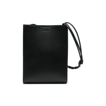 JIL SANDER Cow Leather Shoulder Bag Crossbody Bag Men's Black