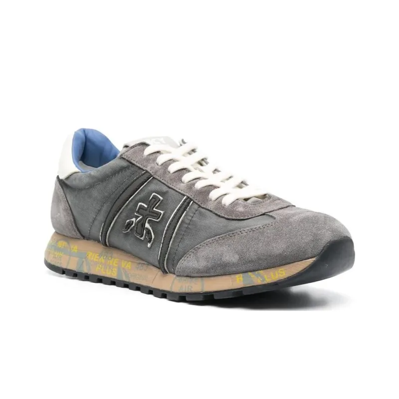 PREMIATA Lucy Cushioning Low-Top Casual Shoes Men's Dark Gray-2