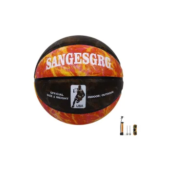 SANGESGRG Watercolor Collection PU Basketball Yellow Orange Brown Size 7 Training Unisex