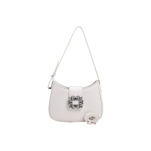JANE KLAIN PU Shoulder Bag Crossbody Bag Small Size Women's White/Silver/Black