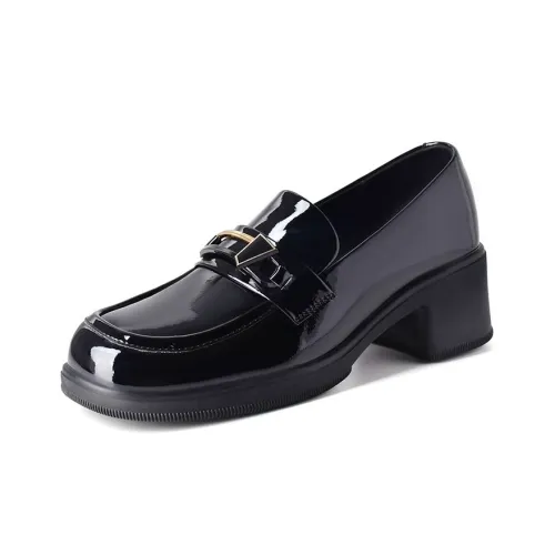 HUANAI Loafers Women's Low-Top Black