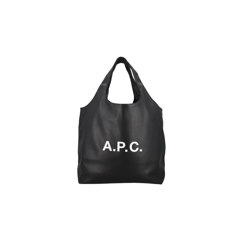 A.P.C Polyurethane And Polyester Blend Tote Bag Shopping Bag Handbag Regular Women's Black-0