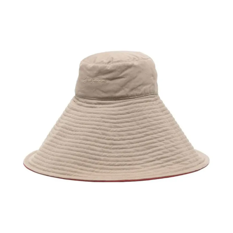 Jacquemus Cotton Polyamide Blend Bucket Hats Women's Brown-0
