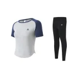Blue Gray Short-Sleeved+Yoga Pants