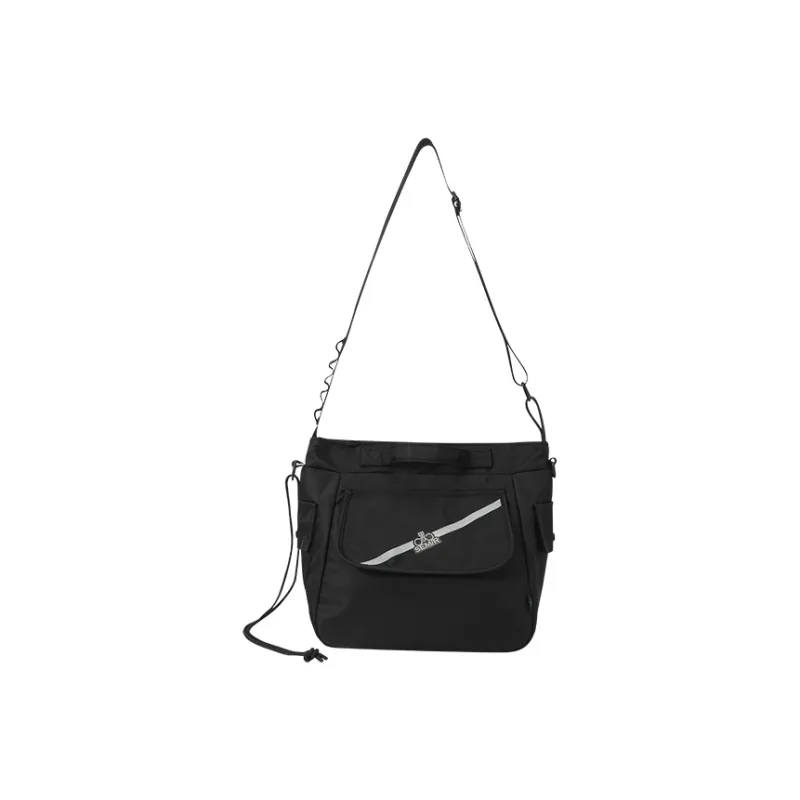 SEM/R Nylon Urban Cycling Bag, Shoulder Bag, Crossbody Bag Medium Size Unisex Milk White/Black-2