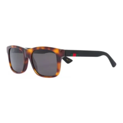 GUCCI Eyewear Web Trim Rectangular Sunglasses