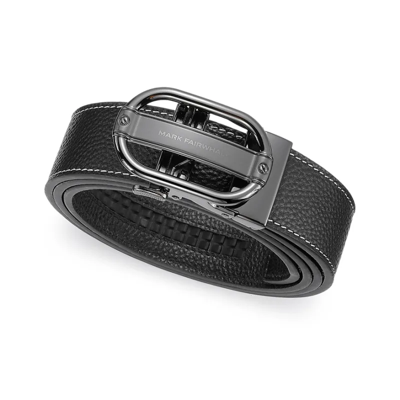 FAIRWHALE Top Grain Cow Leather Vintage Belt With Automatic Buckle Genuine Leather Belt Men's-0