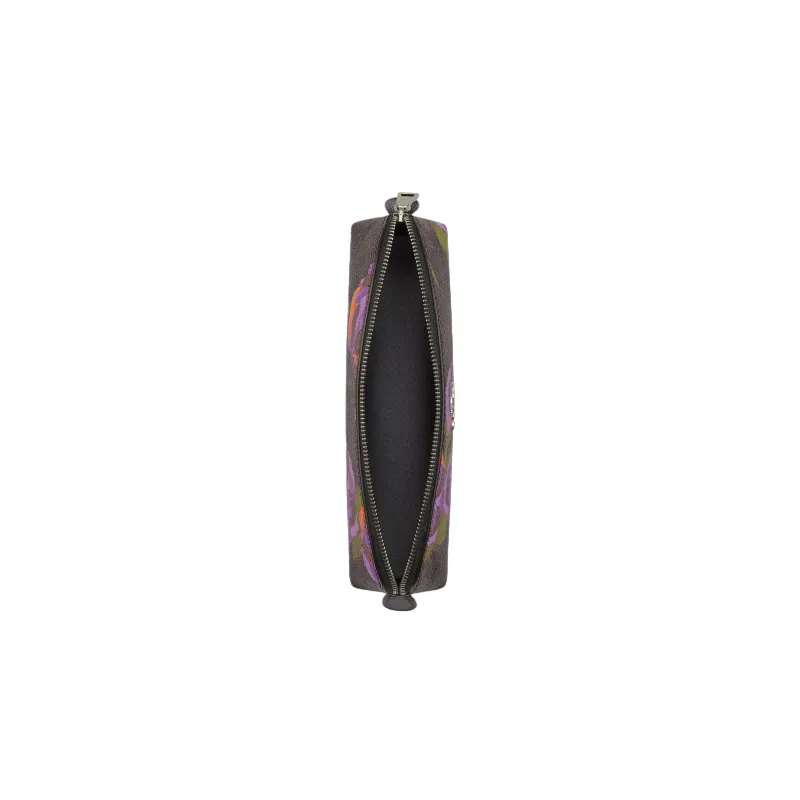 COACH Pencil Case Leather Pencil Case Small Size Women's Brown-2