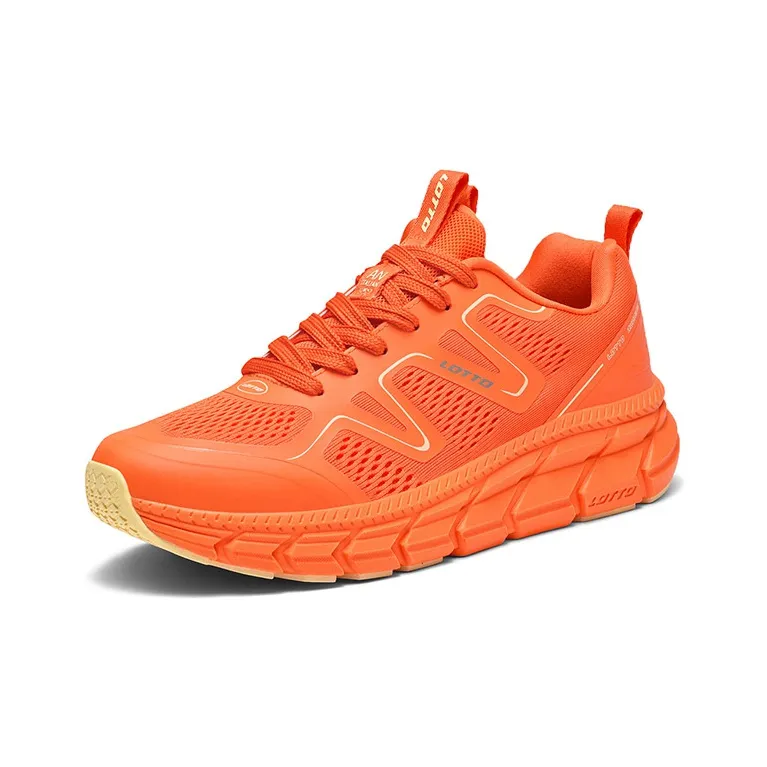 LOTTO Slip Resistant Low Top Marathon Running Shoes Men's Neon Orange/Neon Yellow-1