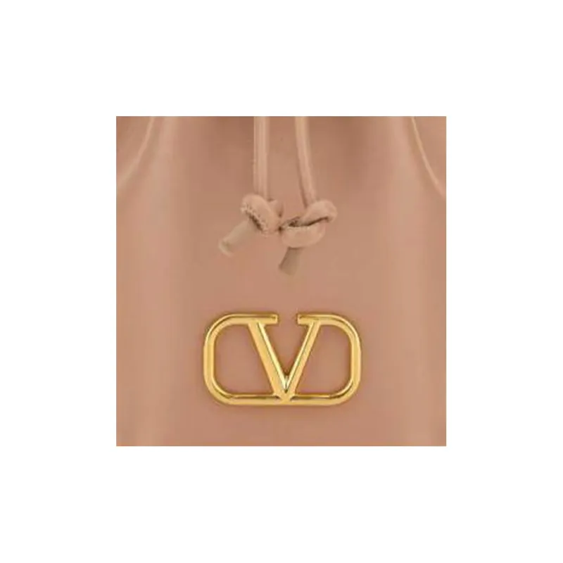 Valentino Soft Sheepskin Bucket Bags Shoulder Bag Crossbody Bag Handbag Mini Women's Flesh Pink-2