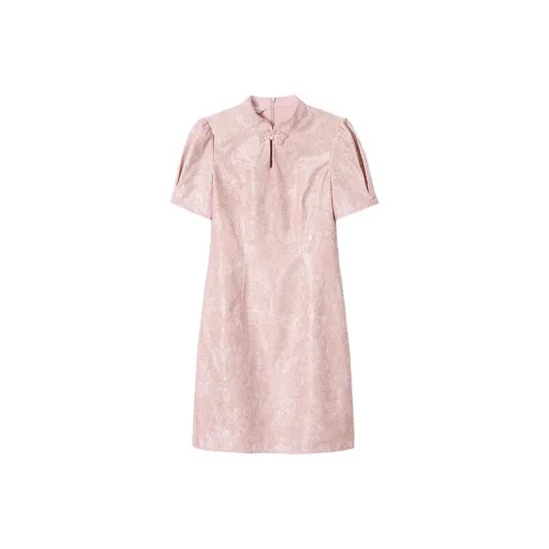 YINER GoodLand Short-Sleeved Dresses Women's Light Pink