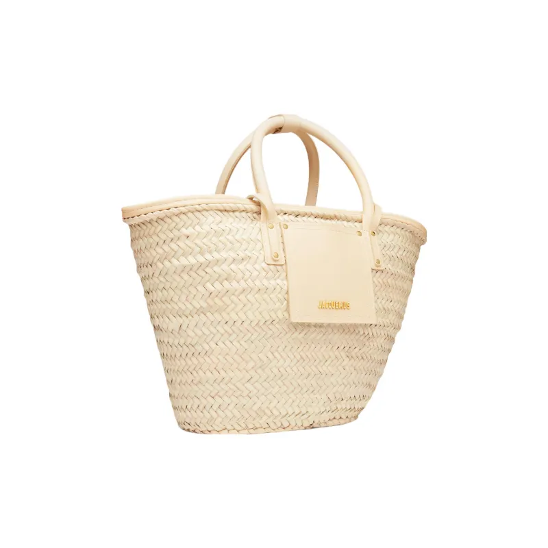 Jacquemus Le Panier Soli Raffia Tote Bag-2