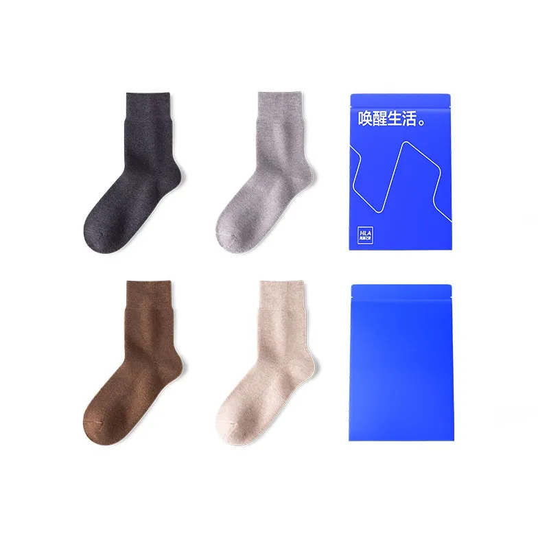HLA Men Mid Calf Socks-8
