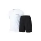 Black Shorts+White Short-Sleeved Shirt