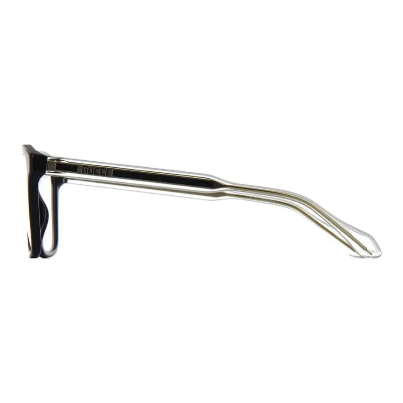 GUCCI Plastic Irregular Shape Eyeglass Frames Men's Black-2