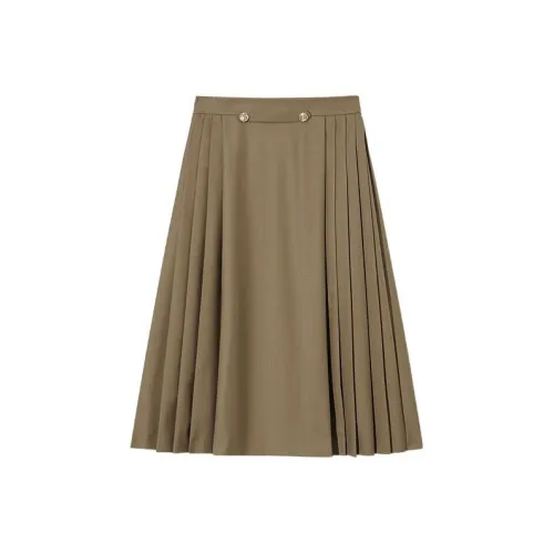 YINER GoodLand Casual Long Skirts Women's Camel