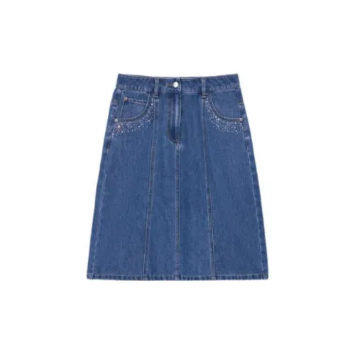 YINER GoodLand Denim Short Skirts Women's Marine Blue