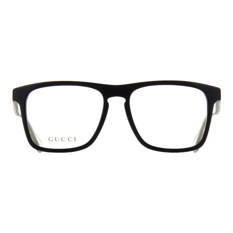 GUCCI Plastic Irregular Shape Eyeglass Frames Men's Black-1