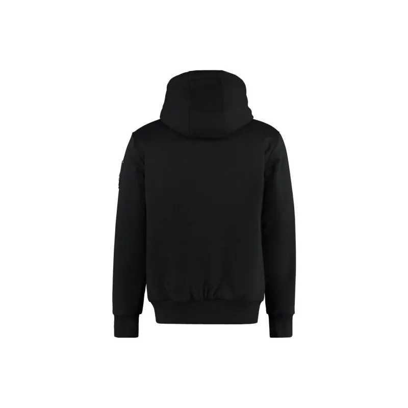 Moose Knuckles Logo Plaque Drawstring Zipped Hoodie-1