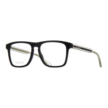GUCCI Plastic Irregular Shape Eyeglass Frames Men's Black