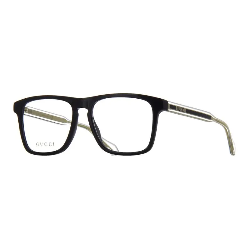 GUCCI Plastic Irregular Shape Eyeglass Frames Men's Black-0