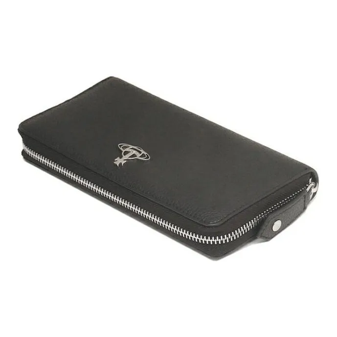 Vivienne Westwood Grain Leather Wallet Regular Women's Black-4