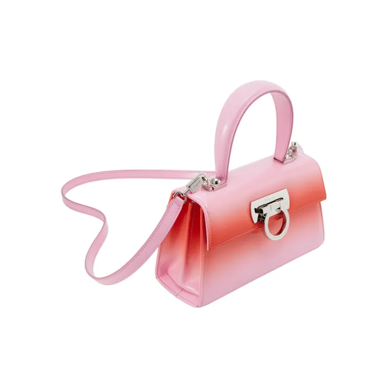 FERRAGAMO Calfskin Shoulder Bag, Crossbody Bag, Handbag Trumpets Women's Pink/Red-1