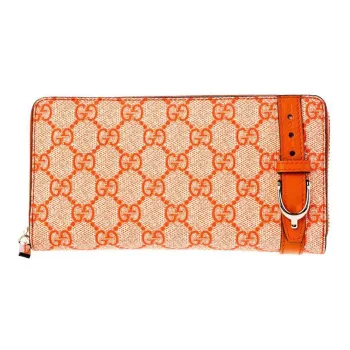 GUCCI Ophidia Canvas With Leather Wallet Small Size Women's Orange