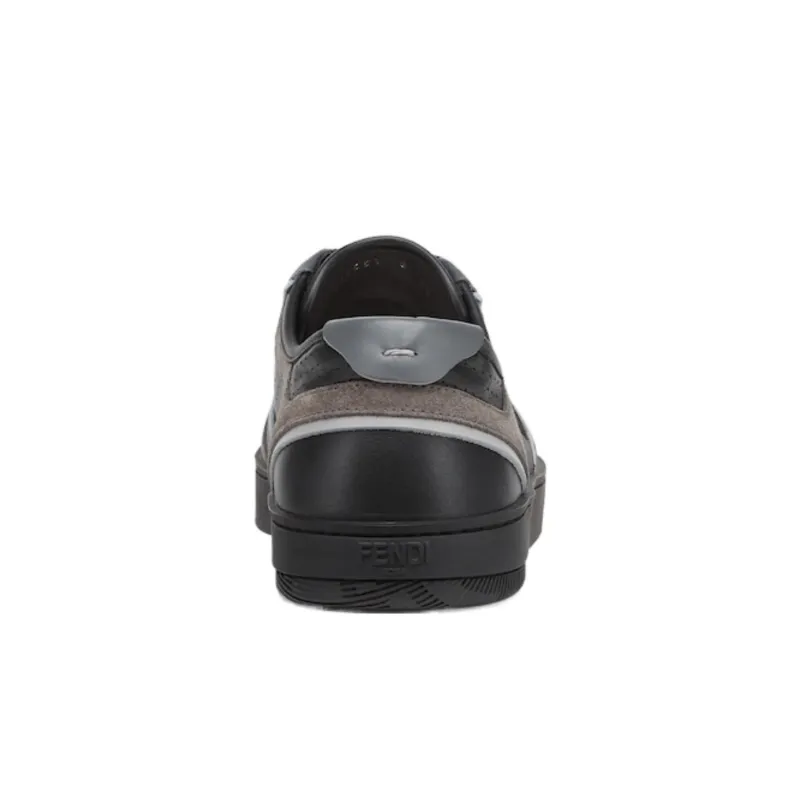 FENDI FF-embroidered Lace-up Sneakers-3