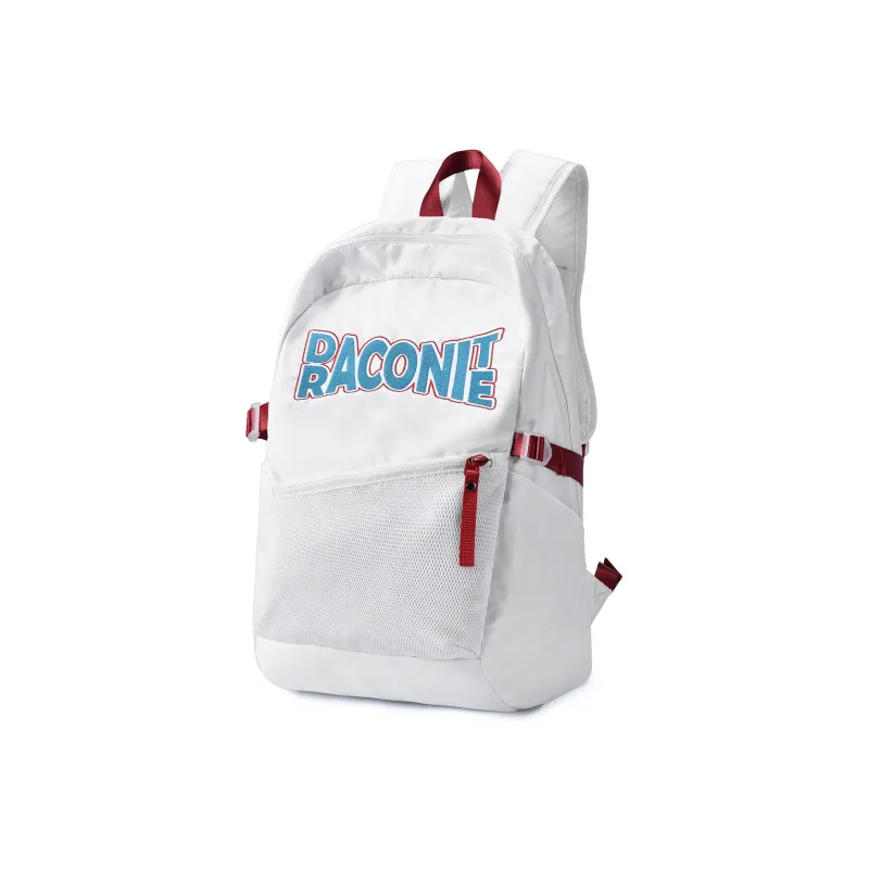 DRACONITE Embroidery Student Backpack Regular Unisex Blue White Color Blocking-2